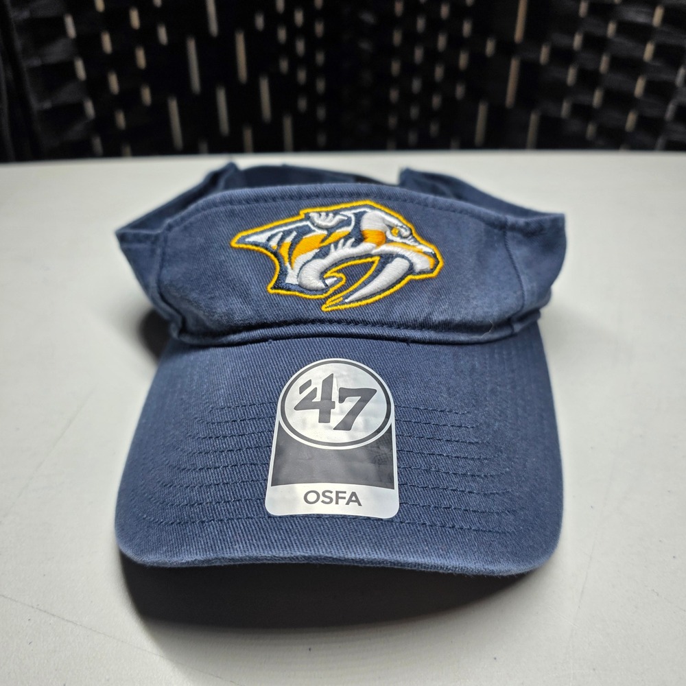 47 Brand Nashville Predators NHL Visor Hat Navy Blue Adjustable OSFA Hockey